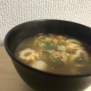 ちくわと卵の簡単中華スープ